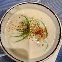 Cashew cauliflower soup (sooo gooood!)  at Life Alive Organic Cafe - Back Bay - Boylston St in Boston