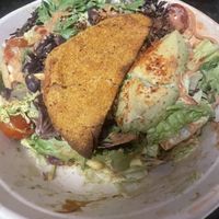 Mexicali tostada  at Life Alive Organic Cafe - Back Bay - Boylston St in Boston