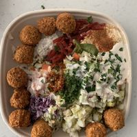 Falafel salad at Falafel Stop in Sunnyvale