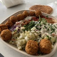 Falafel salad at Falafel Stop in Sunnyvale