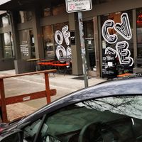 From the outside at OFOF Cafebar in Offenbach