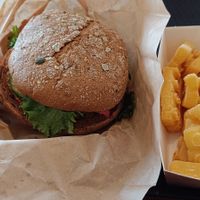 Tasty Veggie Burger at Legoland Resort in Billund