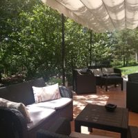 Terrace where we had our tapas at Hostal Almanzor Gredos Avila in Navarredonda De Gredos