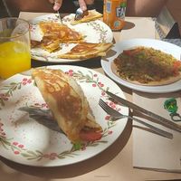 Durum de falafel, pizza Siria y torta Siria at Hostal Almanzor Gredos Avila in Navarredonda De Gredos