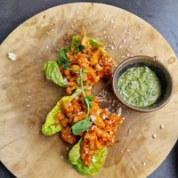 Cauliflower tacos at Bom in Bouillon
