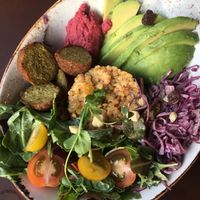 Vegan Buddha bowl at Bom in Bouillon