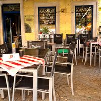 The outside area at Kantor Ice Cafe in Wroclaw