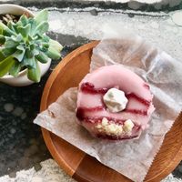 Blueberry Lemon donut by Hale Life Bakery (all vegan AND gluten free)  available at Green Culture at Green Culture in New Port Richey