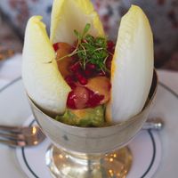 Avocado and tomato cocktail at The Ivy On The Square in Edinburgh