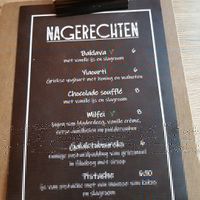 Dessert menu at Griekse Taverna Doris in Groningen