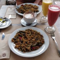 Best vegan paella of Valencia at Suc de Lluna BioCafe in Valencia