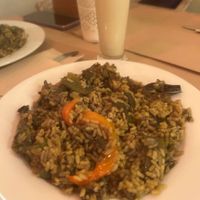 Vegan paella at Suc de Lluna BioCafe in Valencia