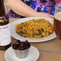 Vegan paella at Suc de Lluna BioCafe in Valencia