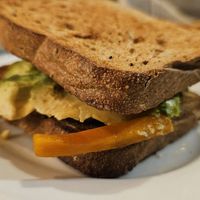 Sandwich with avocada at Suc de Lluna BioCafe in Valencia