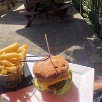 Vegan burger  at The Royal Inn in Portishead