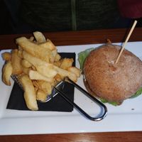 Burger and chips at The Royal Inn in Portishead