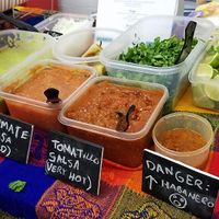 Topping bar  at La Chancita in San Francisco