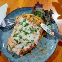 Spectacular vegan lasagne, chock full of veggies at The Healthy Hub Cafe in Cairns