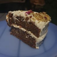 Carrot cake perfectly moist at The Healthy Hub Cafe in Cairns