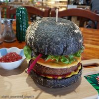 HUB burger at The Healthy Hub Cafe in Cairns