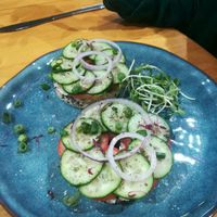 New wohl bagels with cashew cheese at The Healthy Hub Cafe in Cairns