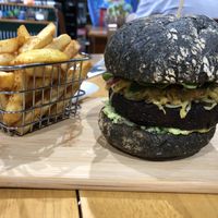 The HUB burger front on at The Healthy Hub Cafe in Cairns