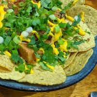 Pulled jackfruit nachos at The Healthy Hub Cafe in Cairns