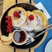 Vegetarian pancakes at Eisgreissler Manufaktur in Krumbach