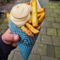 Fries with vegan mayo at Frietboutique in Rotterdam