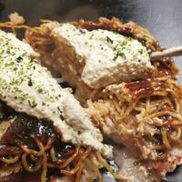 Vegan Modanyaki at Okonomiyaki Chitose in Osaka