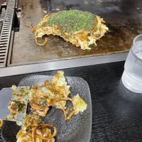   at Okonomiyaki Chitose in Osaka