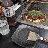vegan okonomiyaki at Okonomiyaki Chitose in Osaka