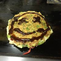 Vegan okonomiyaki at Okonomiyaki Chitose in Osaka