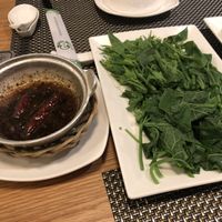Vegetables with caramelized pork  at Ba Xa - Quan 3 in Ho Chi Minh City