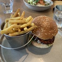 Sweet Potato burger. Very nice.   at Mitchell in St Andrews