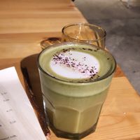 Matcha mind latte at Yayu in Ucluelet