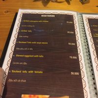 menu: vegetarian dishes 1 at Good Morning Sapa in Sapa
