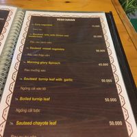 menu: vegetarian dishes 2 at Good Morning Sapa in Sapa