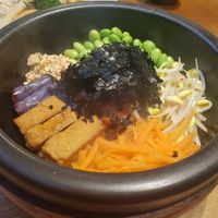 Sizzling fresh bibimbap, but no gochuchang red pepper sauce at Jǐng Tīng 井町 - Macrobiotics - North District in Hsinchu