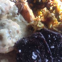 Vegan breakfast buffet  at Pasches Seafood Kitchen in Battle Creek