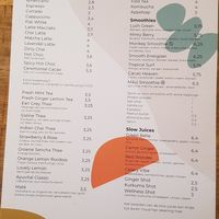 Menu at Mahalo in Groningen