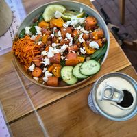 Carrot and feta spinach salad at Mahalo in Groningen