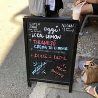 Sign at Gelateria Amore Mio in Vernazza