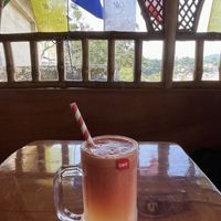 Freshly squeezed tomato and lemon juice   at Little Buddha in Rishikesh