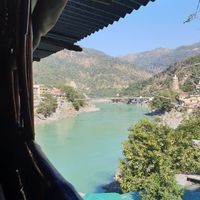 View from the side seats (these weren't even the best views!) at Little Buddha in Rishikesh