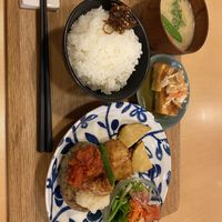 Lunch set  at Tsubame Kissashitsu in Kurashiki