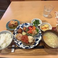 Lunch set at Tsubame Kissashitsu in Kurashiki