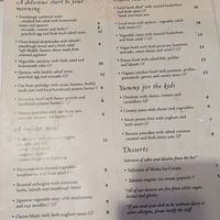 Full menu, vegan options marked at Good Mood Food in Kuressaare