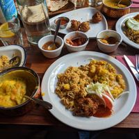 Vegetable dhansak at Obsession of India in Glasgow