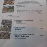 Vegan menu options at Ram Spring Roll in Hoi An